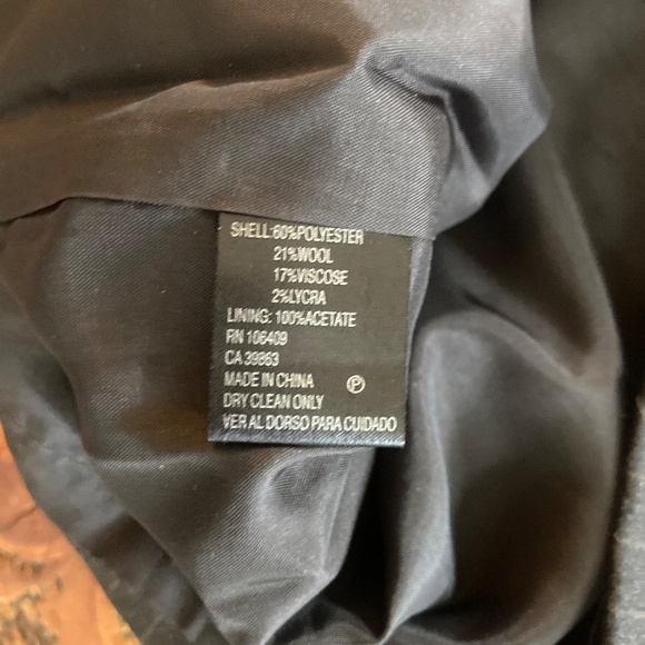 Tahari ASL Charcoal Pinstripe Wool Blend Sheath Dress Size 10 with Belt Loops - Picture 12 of 12